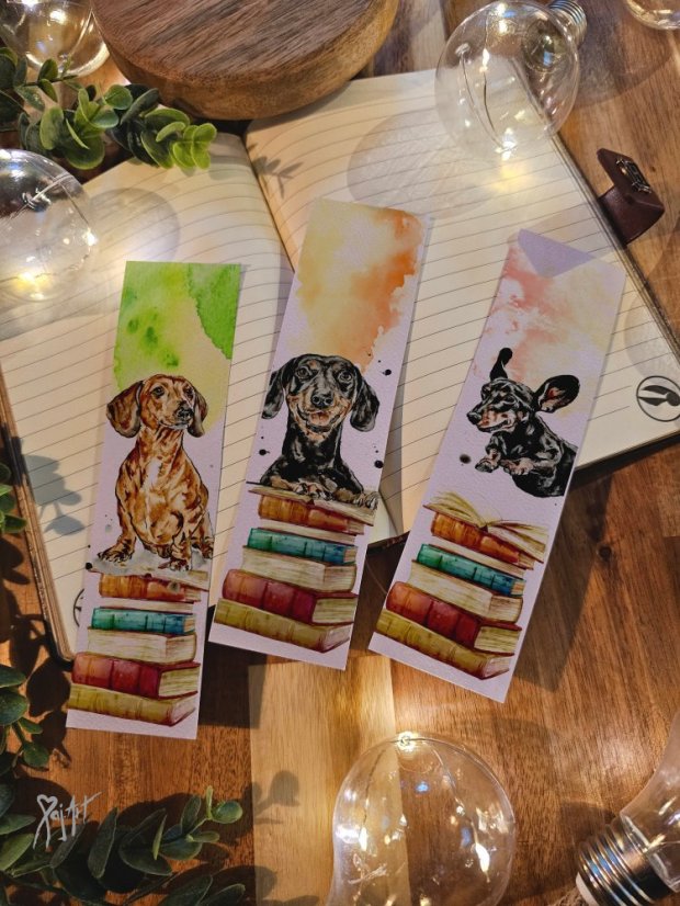 Záložky s motivy Jezevčíci