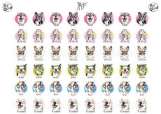 Samolepky mix psi A5