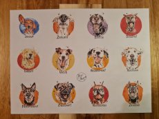 Samolepky psi mix 12ks