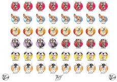 Samolepky Mix psi A5