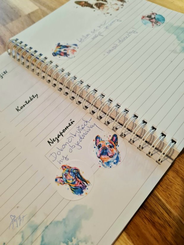 Samolepky mix psi 24ks A5