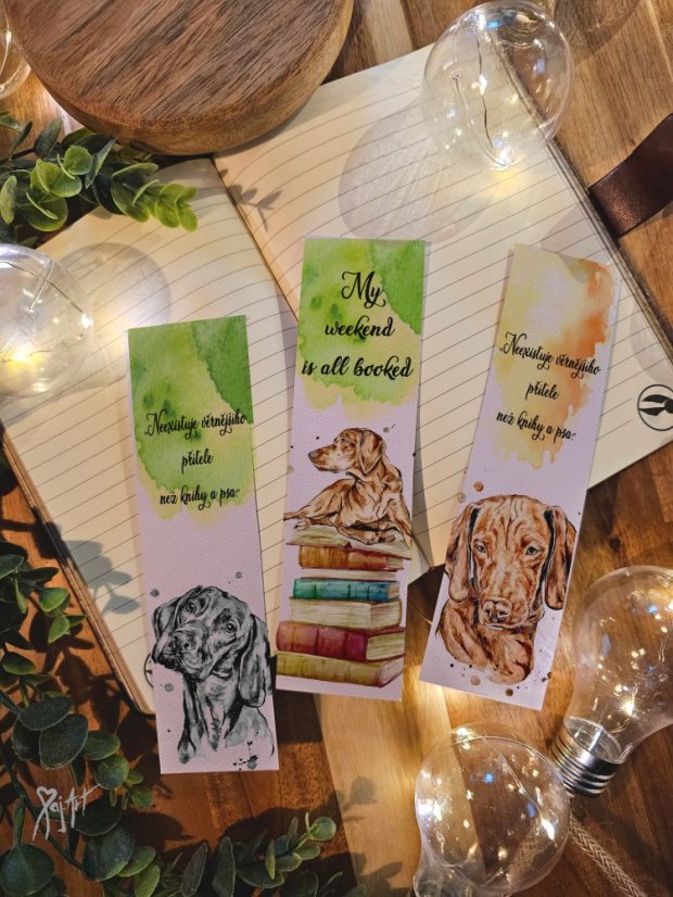 Záložky s motivy Vizsla